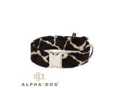 Fellhalsband Giraffe braun