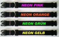 Hundehalsband mit Namen in Neonfarben