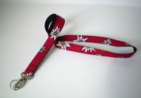 Schl�sselband Edelweiss burgund