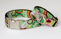 Welpenhalsband Retro green