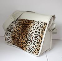 Messenger Tasche mit Fell  - Design Panther